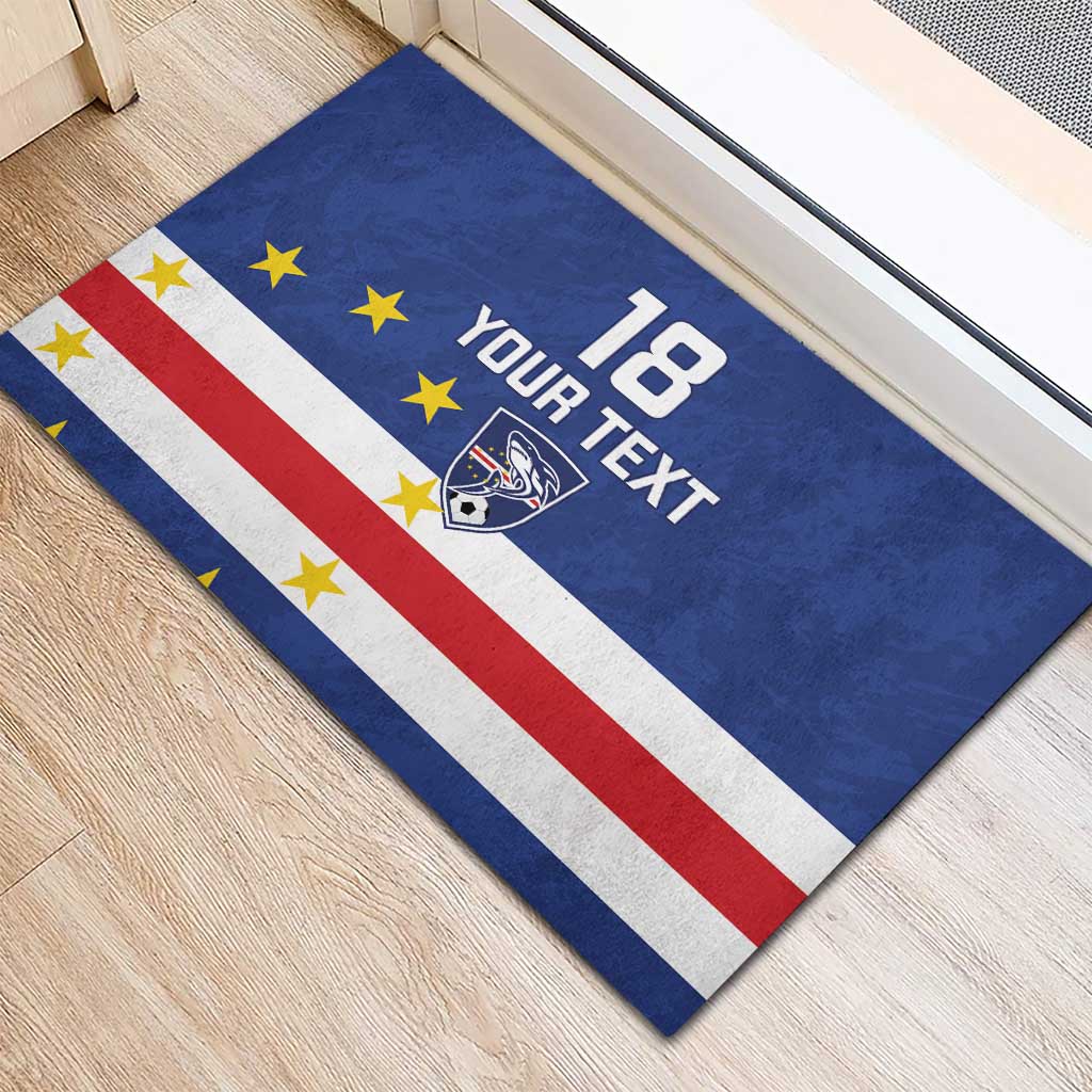 Cape Verde Football Go Champion Custom Rubber Doormat Sporty Style - African Pride