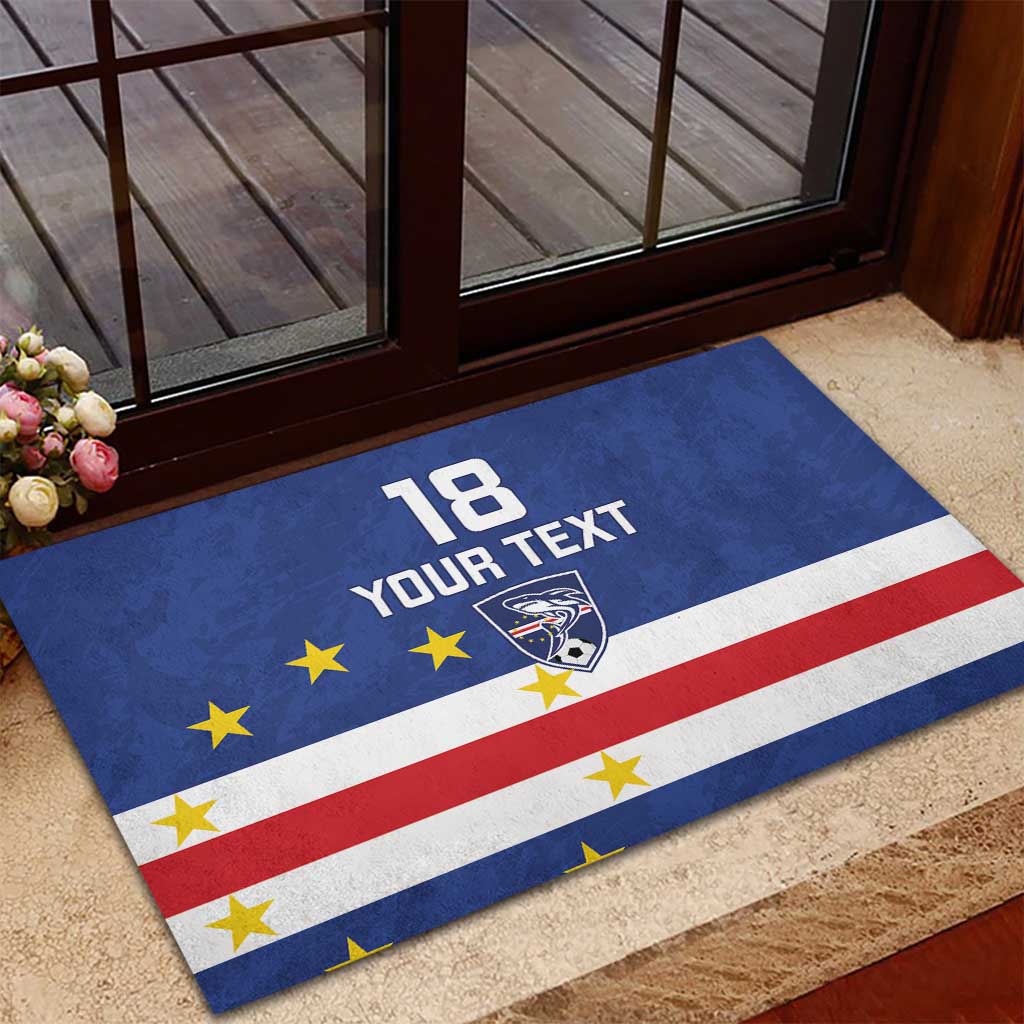 Cape Verde Football Go Champion Custom Rubber Doormat Sporty Style - African Pride