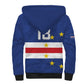 Cape Verde Football Go Champion Custom Sherpa Hoodie Sporty Style - African Pride
