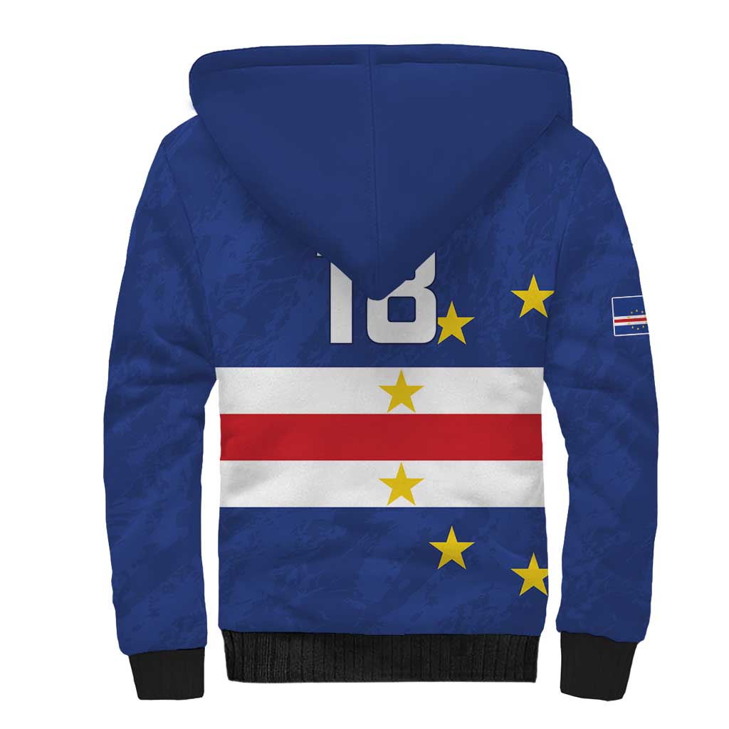 Cape Verde Football Go Champion Custom Sherpa Hoodie Sporty Style - African Pride