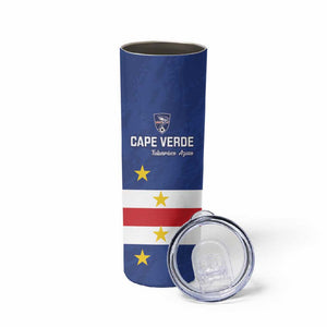 Cape Verde Football Go Champion Custom Skinny Tumbler Sporty Style - African Pride