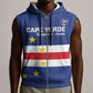 Cape Verde Football Go Champion Custom Sleeveless Zip Hoodie Sporty Style - African Pride