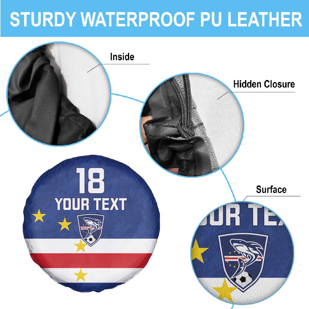Cape Verde Football Go Champion Custom Spare Tire Cover Sporty Style - African Pride