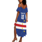 Cape Verde Football Go Champion Custom Summer Maxi Dress Sporty Style - African Pride