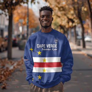 Cape Verde Football Go Champion Custom Sweatshirt Sporty Style - African Pride