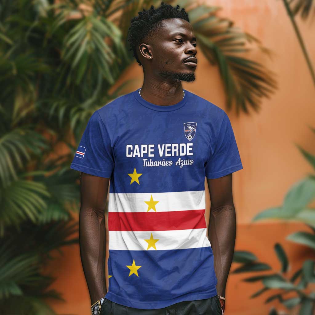 Cape Verde Football Go Champion Custom T shirt Sporty Style - African Pride