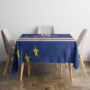 Cape Verde Football Go Champion Custom Tablecloth Sporty Style - African Pride