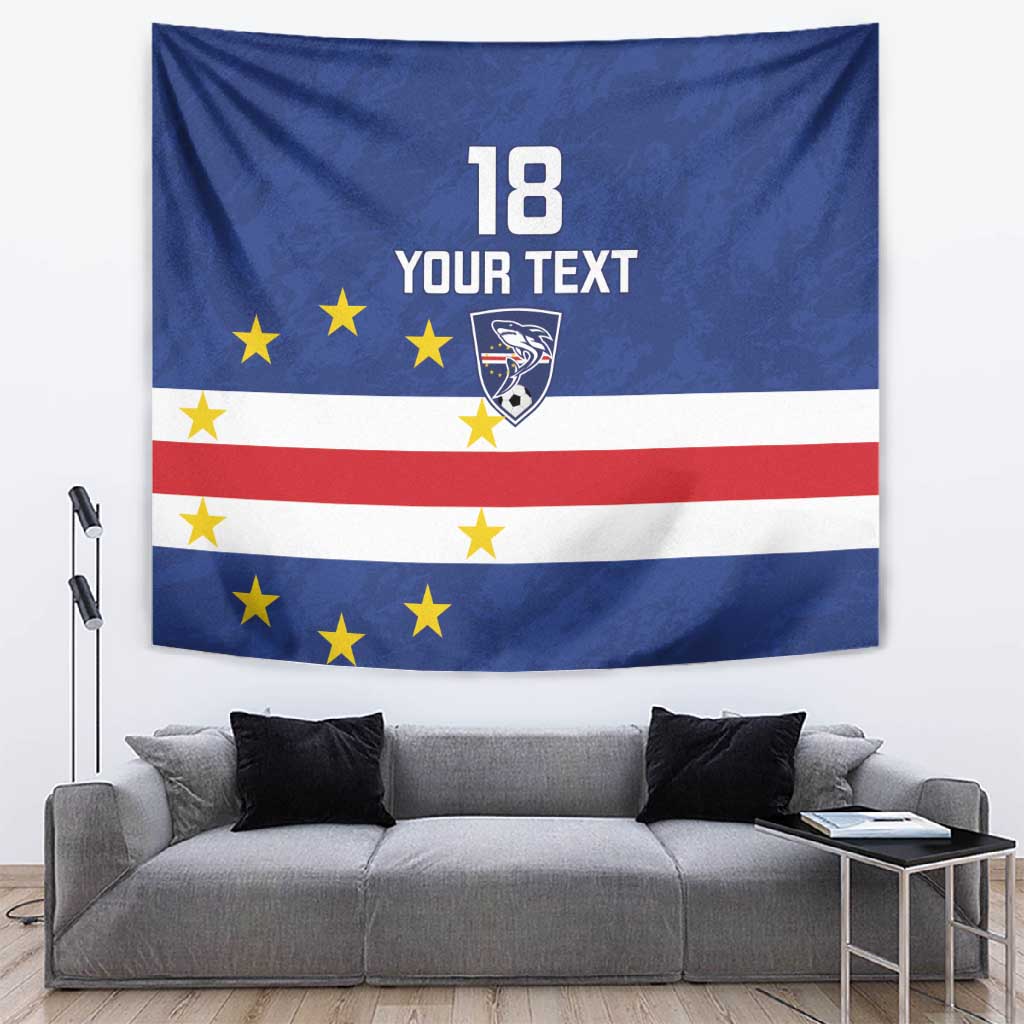 Cape Verde Football Go Champion Custom Tapestry Sporty Style - African Pride