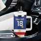 Cape Verde Football Go Champion Custom Tumbler With Handle Sporty Style - African Pride