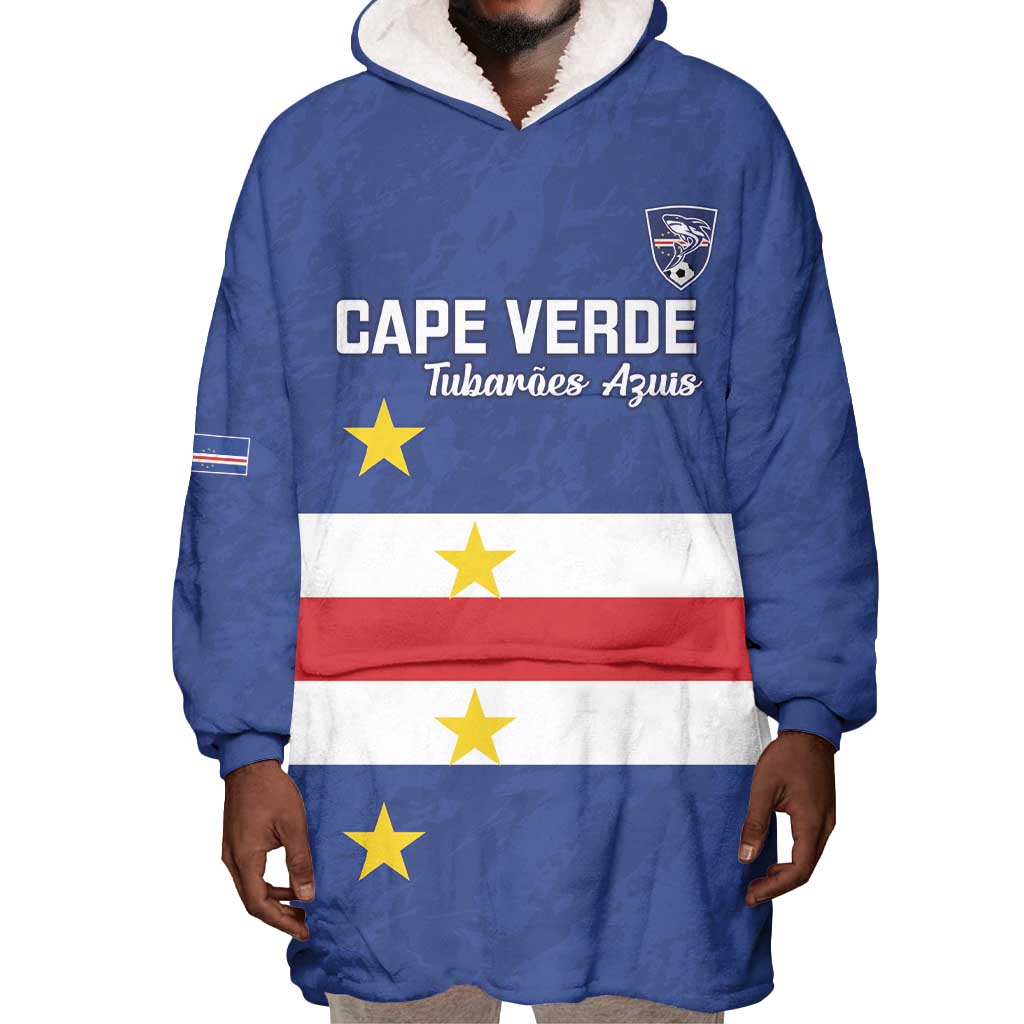 Cape Verde Football Go Champion Custom Wearable Blanket Hoodie Sporty Style - African Pride