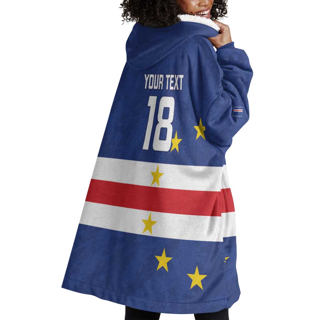 Cape Verde Football Go Champion Custom Wearable Blanket Hoodie Sporty Style - African Pride