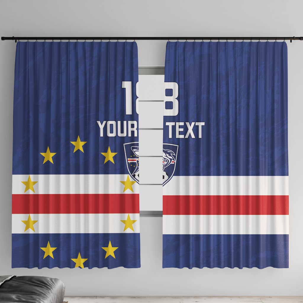 Cape Verde Football Go Champion Custom Window Curtain Sporty Style - African Pride