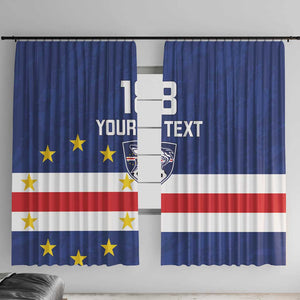 Cape Verde Football Go Champion Custom Window Curtain Sporty Style - African Pride
