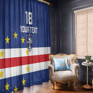Cape Verde Football Go Champion Custom Window Curtain Sporty Style - African Pride