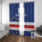 Cape Verde Football Go Champion Custom Window Curtain Sporty Style - African Pride