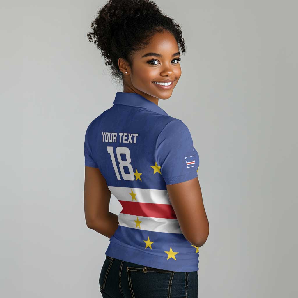 Cape Verde Football Go Champion Custom Women Polo Shirt Sporty Style - African Pride