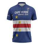 Cape Verde Football Go Champion Custom Zipper Polo Shirt Sporty Style