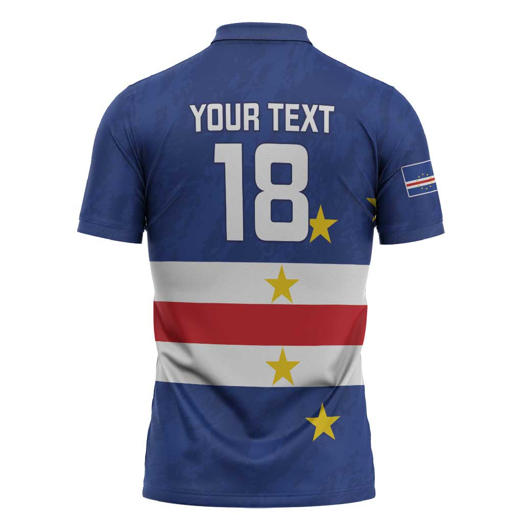 Cape Verde Football Go Champion Custom Zipper Polo Shirt Sporty Style