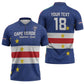 Cape Verde Football Go Champion Custom Zipper Polo Shirt Sporty Style