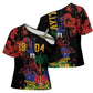 Afro-Haitians Negre Marron Cross Shoulder Shirt Libete Egalite Fratenite