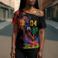 Afro-Haitians Negre Marron Cross Shoulder Shirt Libete Egalite Fratenite