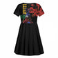 Afro-Haitians Negre Marron Kid Short Sleeve Dress Libete Egalite Fratenite LT18