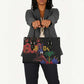 Afro-Haitians Negre Marron Leather Bag Libete Egalite Fratenite