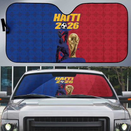 Afro-Haitians Football Auto Sun Shade Les Grenadiers 2026 World Football - African Pride