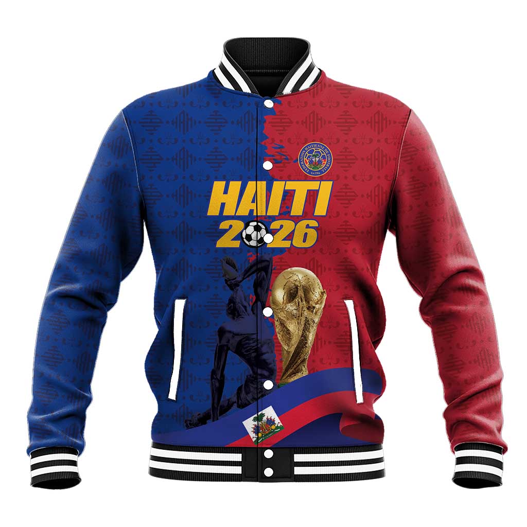 Custom Afro-Haitians Football Baseball Jacket Les Grenadiers 2026 World Football - African Pride