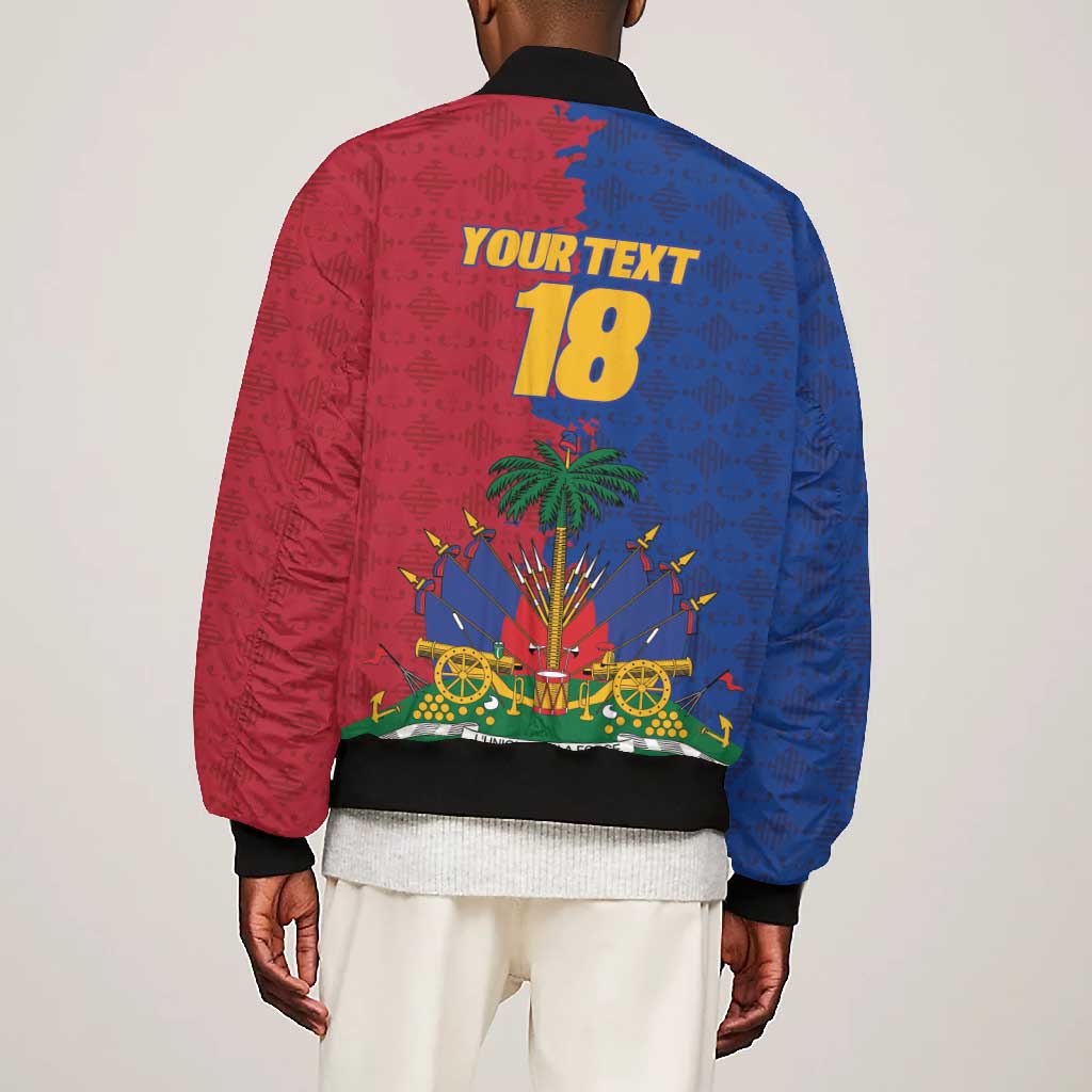 Custom Afro-Haitians Football Bomber Jacket Les Grenadiers 2026 World Football - African Pride