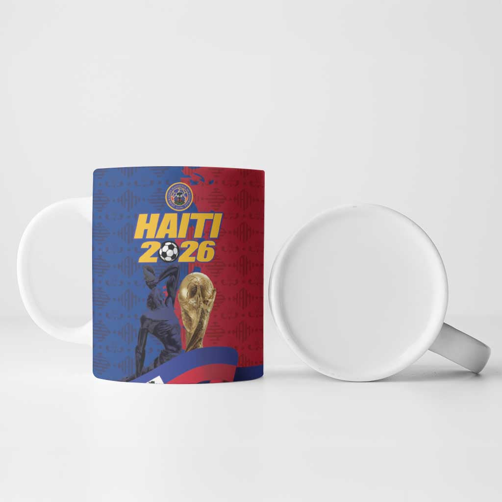 Custom Afro-Haitians Football Ceramic Mug Les Grenadiers 2026 World Football - African Pride
