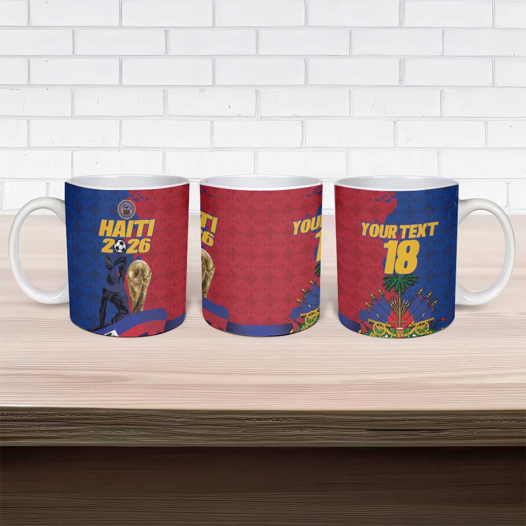 Custom Afro-Haitians Football Ceramic Mug Les Grenadiers 2026 World Football - African Pride