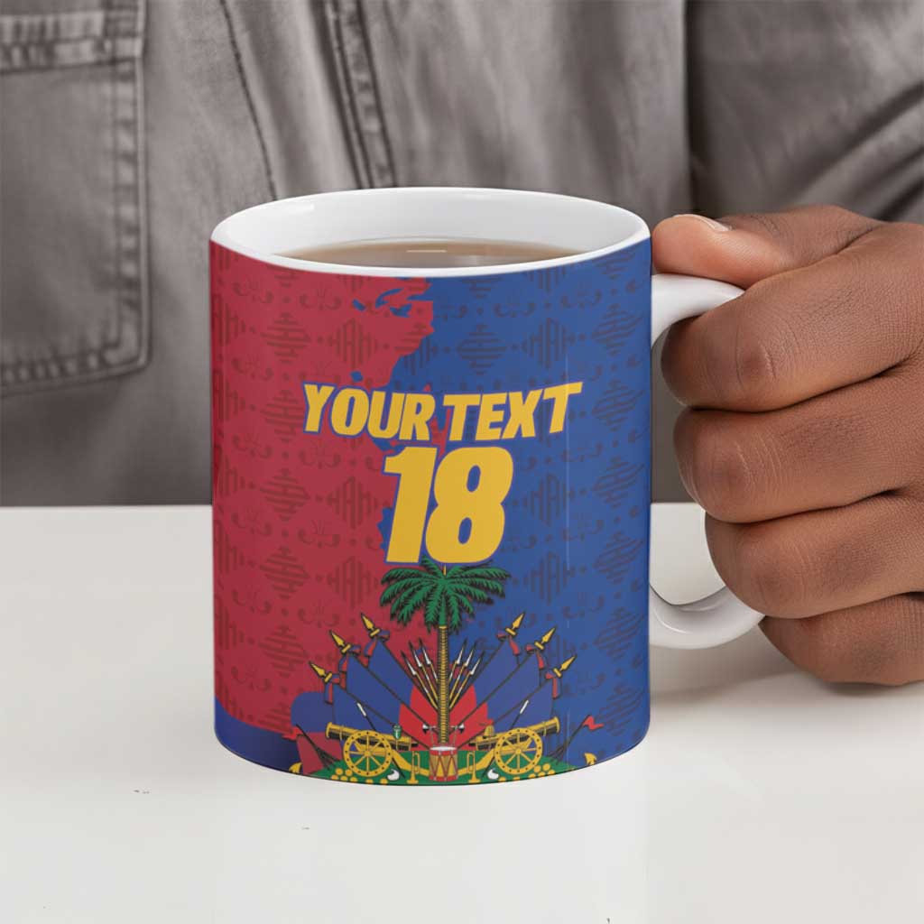 Custom Afro-Haitians Football Ceramic Mug Les Grenadiers 2026 World Football - African Pride