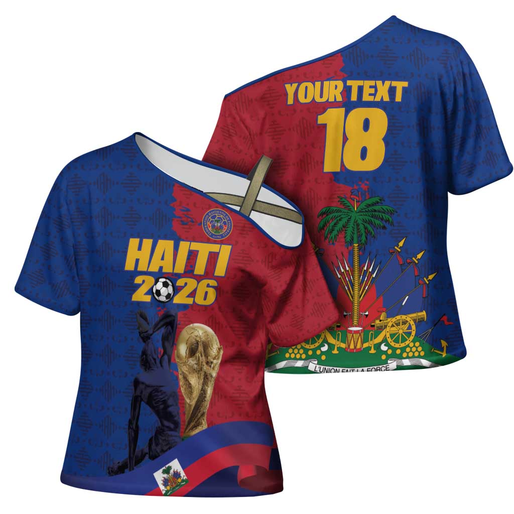 Custom Afro-Haitians Football Cross Shoulder Shirt Les Grenadiers 2026 World Football - African Pride