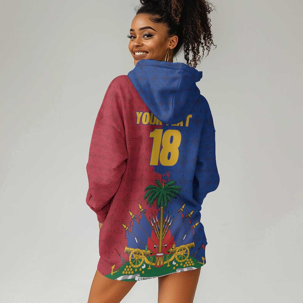 Custom Afro-Haitians Football Hoodie Dress Les Grenadiers 2026 World Football - African Pride