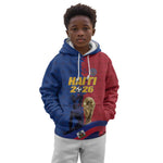 Custom Afro-Haitians Football Kid Hoodie Les Grenadiers 2026 World Football - African Pride