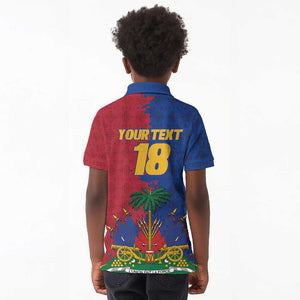 Custom Afro-Haitians Football Kid Polo Shirt Les Grenadiers 2026 World Football - African Pride
