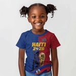 Custom Afro-Haitians Football Kid T shirt Les Grenadiers 2026 World Football - African Pride