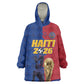 Custom Afro-Haitians Football Kid Wearable Blanket Hoodie Les Grenadiers 2026 World Football - African Pride