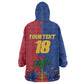 Custom Afro-Haitians Football Kid Wearable Blanket Hoodie Les Grenadiers 2026 World Football - African Pride