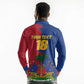Custom Afro-Haitians Football Long Sleeve Polo Shirt Les Grenadiers 2026 World Football - African Pride