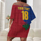 Custom Afro-Haitians Football Off Shoulder Short Dress Les Grenadiers 2026 World Football - African Pride