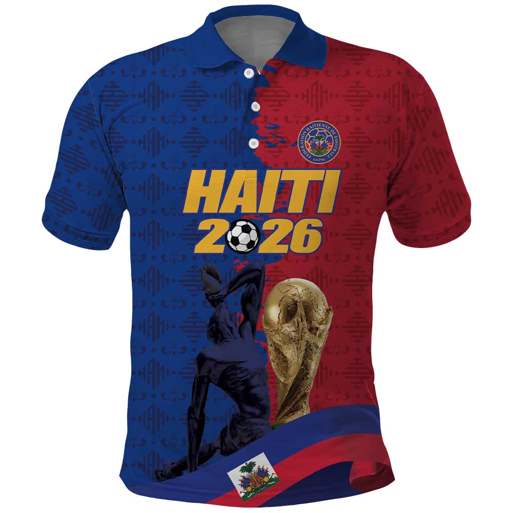 Custom Afro-Haitians Football Polo Shirt Les Grenadiers 2026 World Football - African Pride