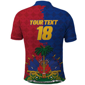 Custom Afro-Haitians Football Polo Shirt Les Grenadiers 2026 World Football - African Pride