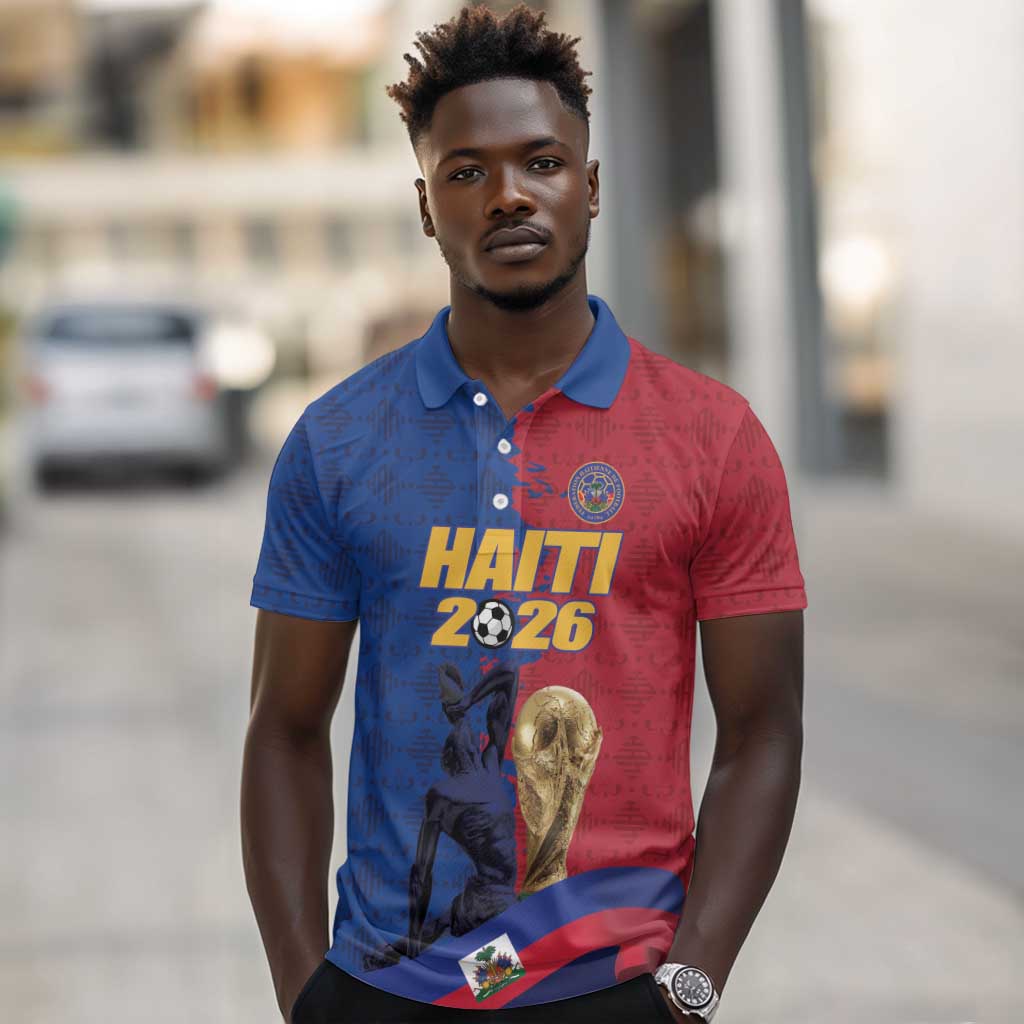 Custom Afro-Haitians Football Polo Shirt Les Grenadiers 2026 World Football - African Pride