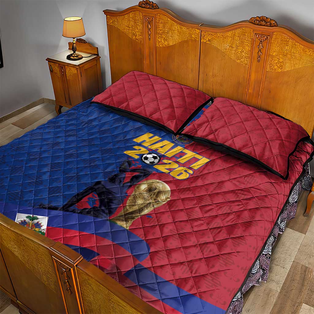 Afro-Haitians Football Quilt Bed Set Les Grenadiers 2026 World Football - African Pride