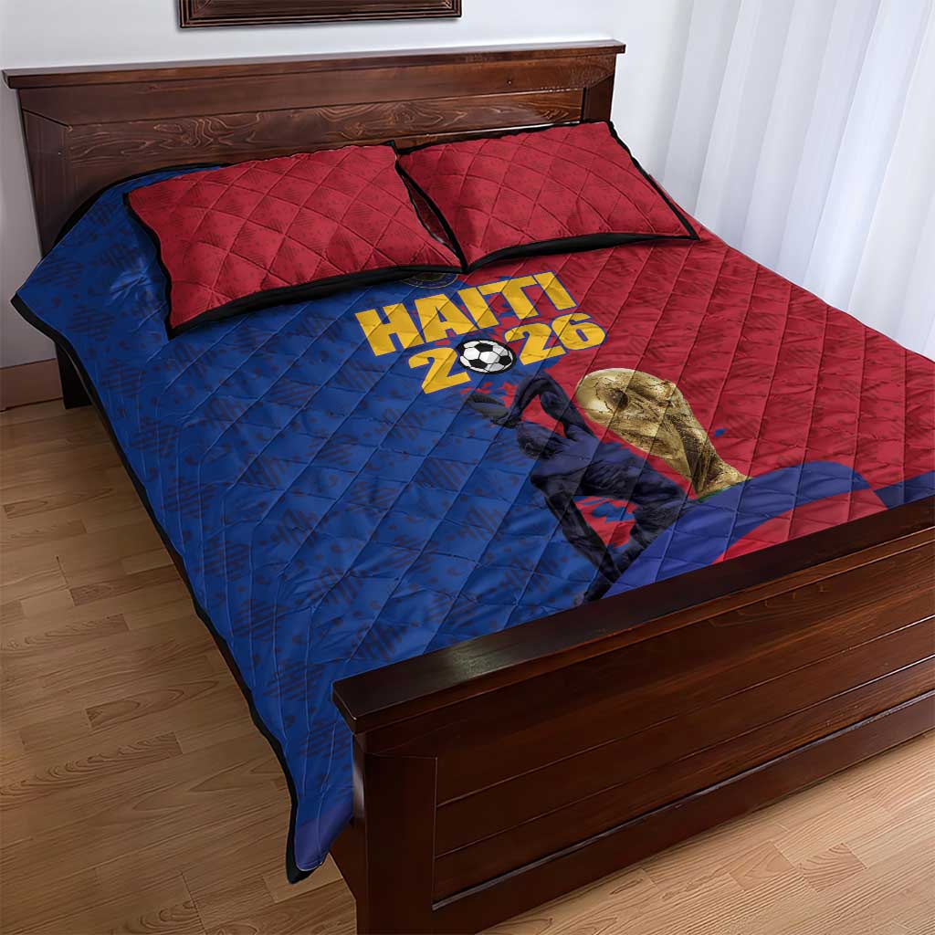 Afro-Haitians Football Quilt Bed Set Les Grenadiers 2026 World Football - African Pride