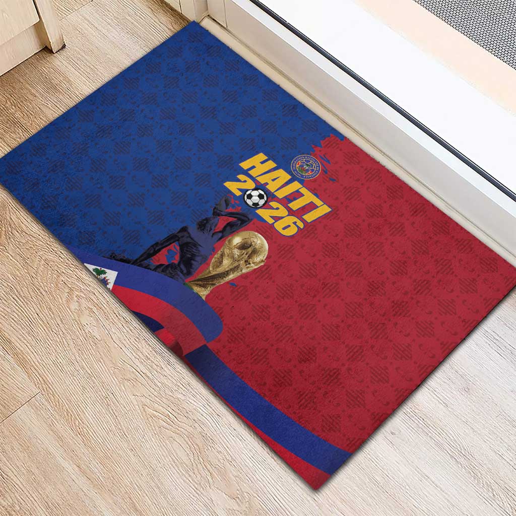 Afro-Haitians Football Rubber Doormat Les Grenadiers 2026 World Football - African Pride