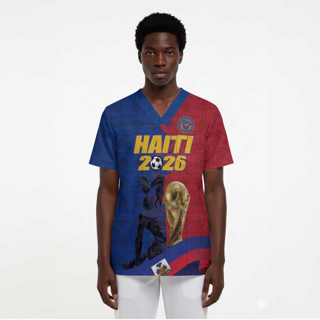 Custom Afro-Haitians Football Scrub Top Les Grenadiers 2026 World Football - African Pride