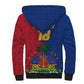 Custom Afro-Haitians Football Sherpa Hoodie Les Grenadiers 2026 World Football - African Pride
